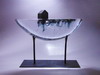 Arche XVI - im Traum, Kristall und Farbglas, verlorene Form, geschliffen und poliert, 28 x 35 x 22 cm